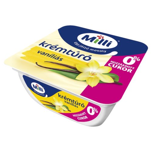 Milli Vanille-Cremequark ohne Zuckerzusatz, mit Süssungsmitteln – 90 g